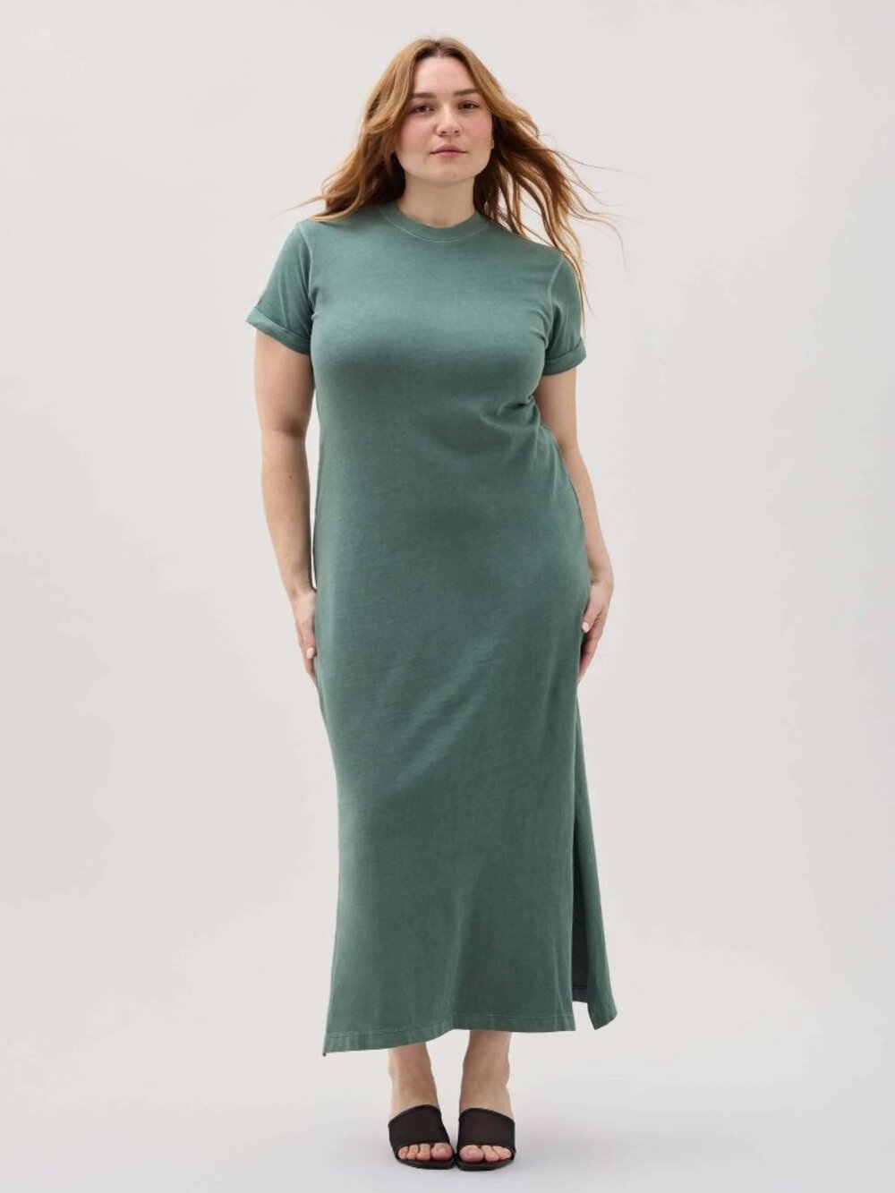 RicherPoorer Dress | Large | Sage Green